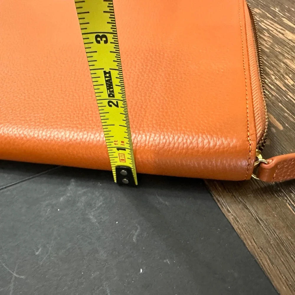 Moterm Zippered Leather Cover for A5-Notebooks Burnt Orange New 9.5